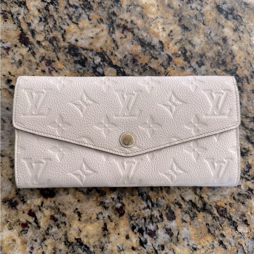 Louis Vuitton White Monogram Empreinte Leather Curieuse Wallet